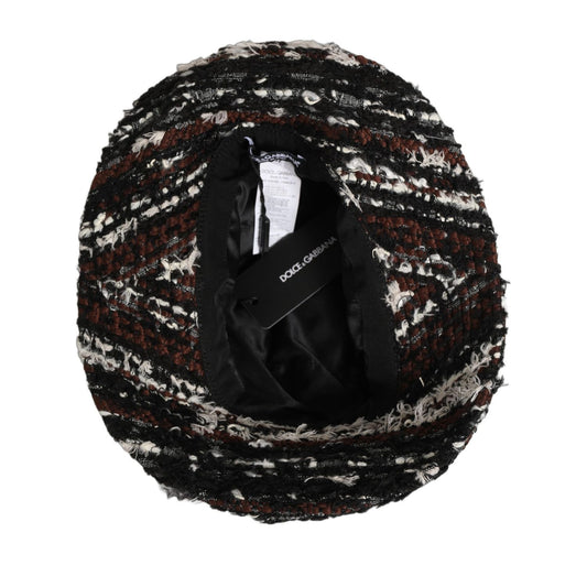 Dolce & Gabbana Women Multicolor Acrylic Tweed Bucket Capello Hat