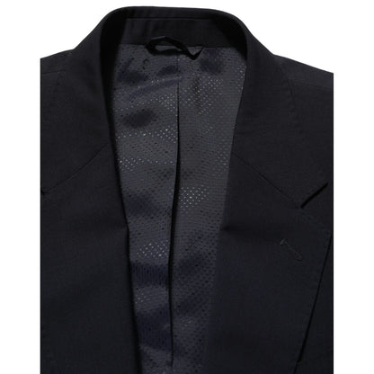 Dolce & Gabbana Black Wool Single Breasted Men Blazer Jacket