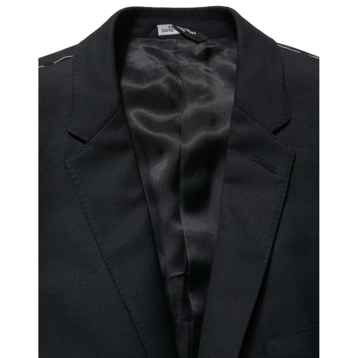 Dolce & Gabbana Black Wool Single Breasted Blazer Jacket