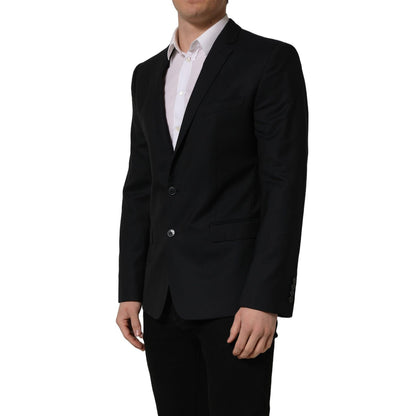 Dolce & Gabbana Black Wool Single Breasted Blazer Jacket