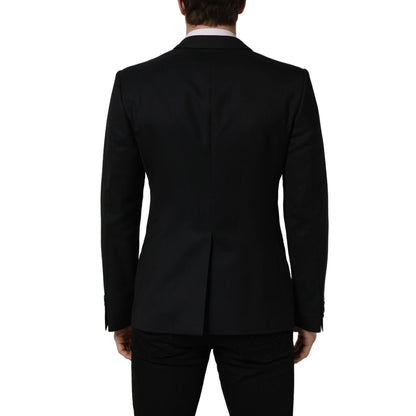 Dolce & Gabbana Black Wool Single Breasted Blazer Jacket