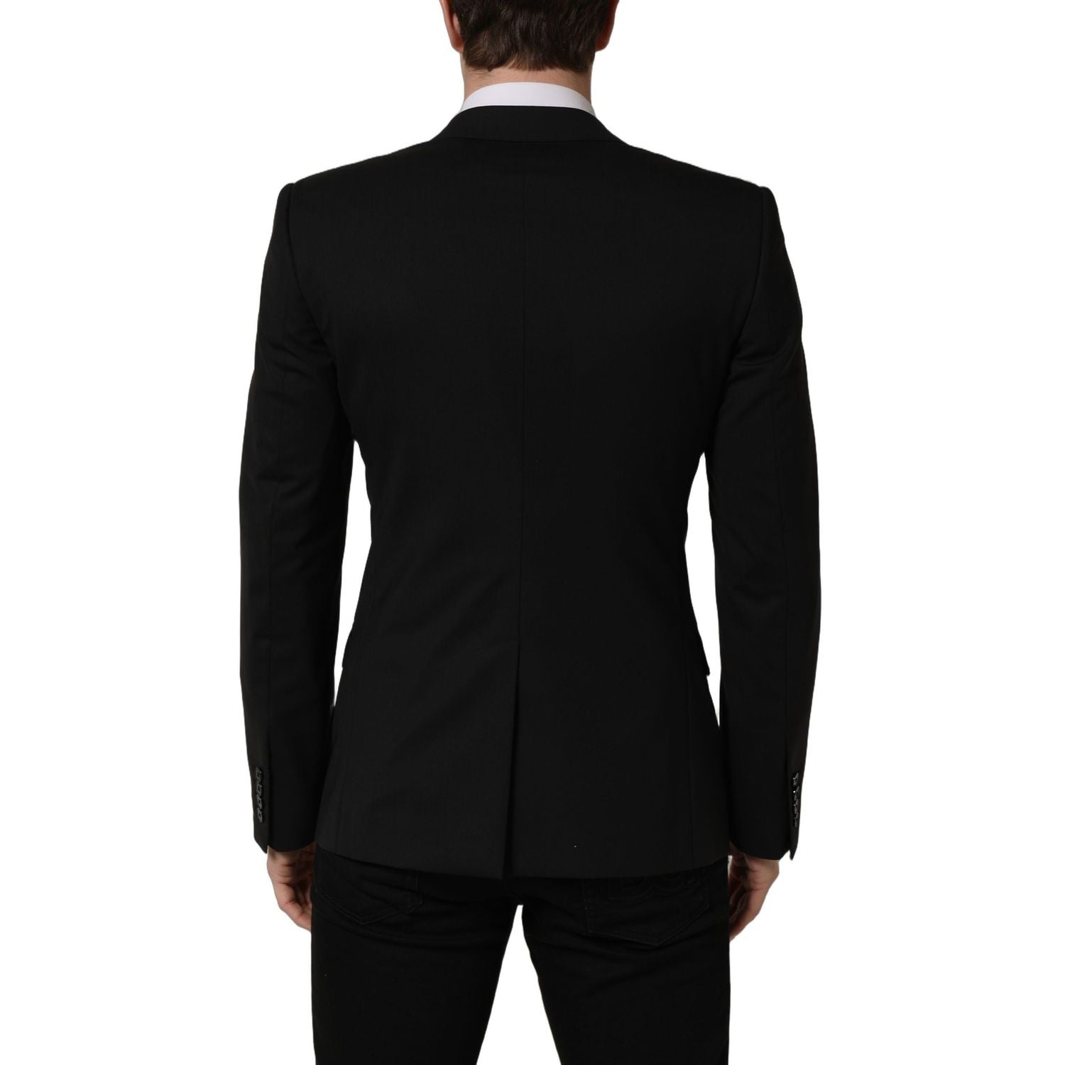 Dolce & Gabbana Black Wool Single Breasted Blazer Jacket