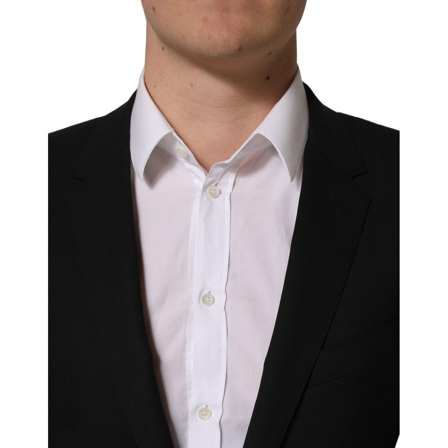 Dolce & Gabbana Black Wool Single Breasted Blazer Jacket