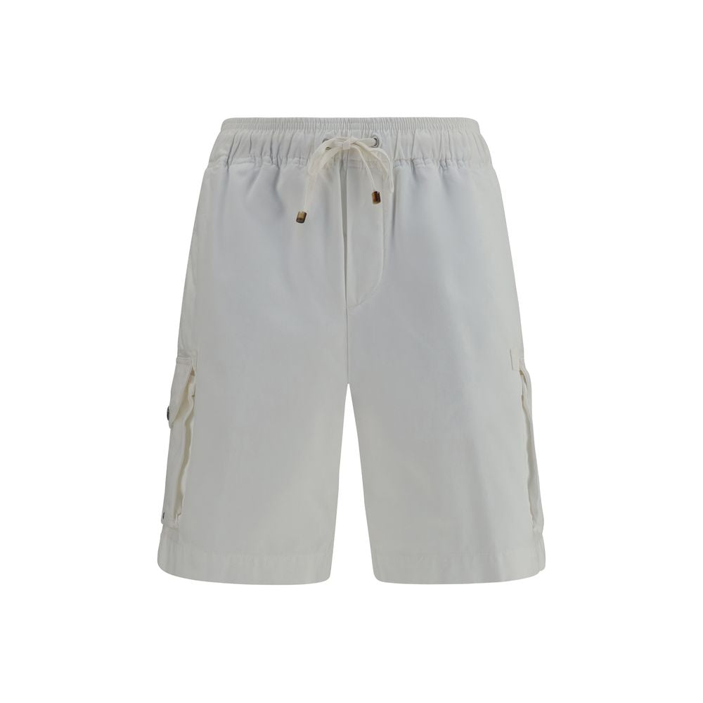 Brunello Cucinelli White Cotton Bermuda Shorts