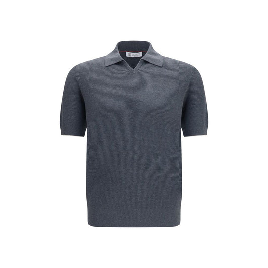 Brunello Cucinelli Gray Cotton Shirt