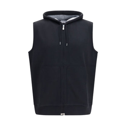 Brunello Cucinelli Black Cotton Sweatshirt