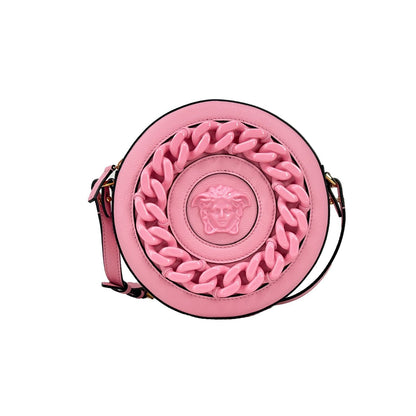 Versace Round Disco Leather Camera Case Crossbody Bag