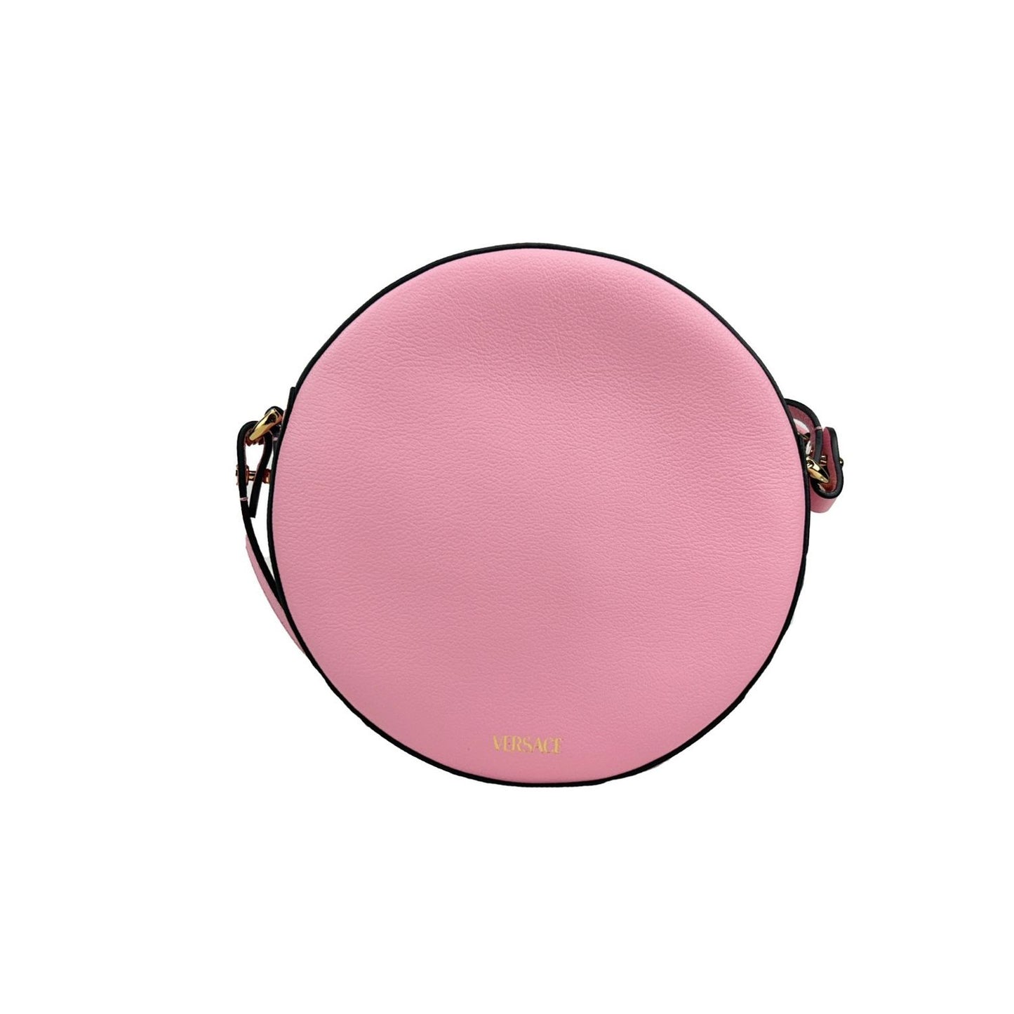 Versace Round Disco Leather Camera Case Crossbody Bag