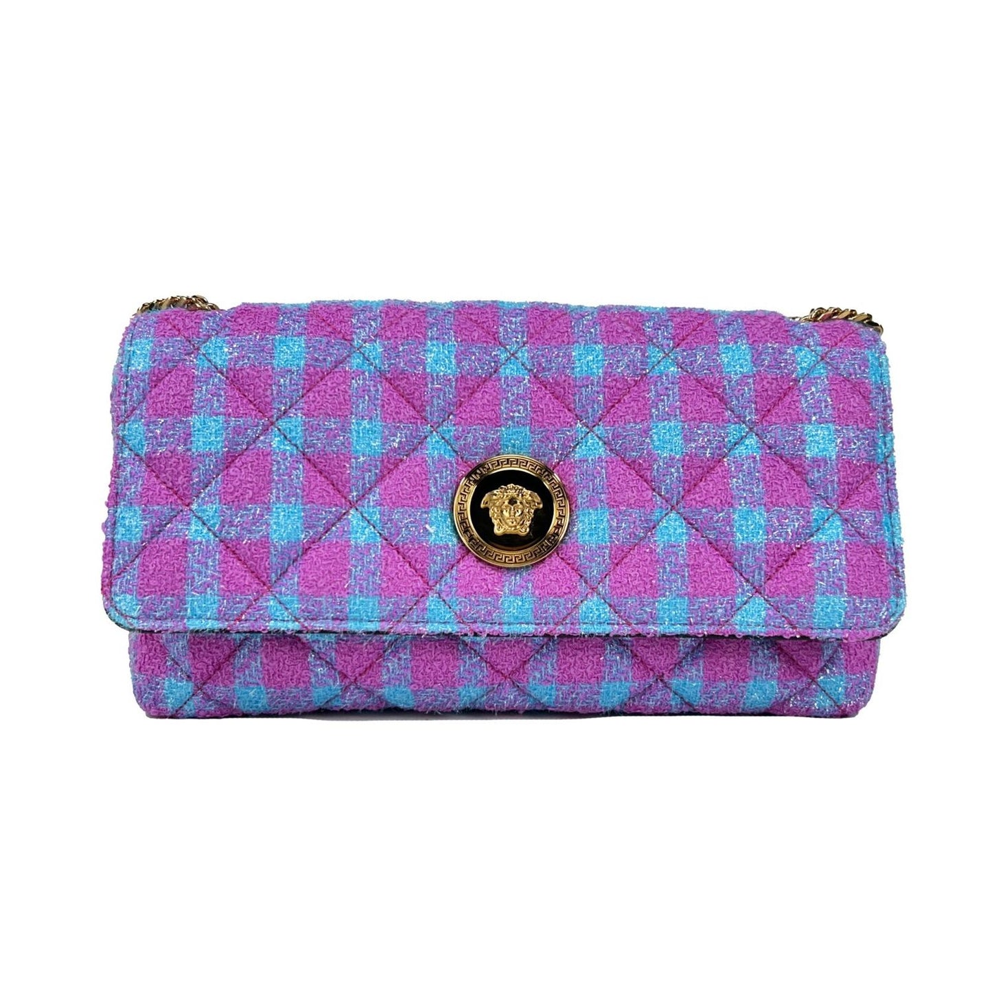 Versace Wool Lurex Medium Shoulder Crossbody Bag