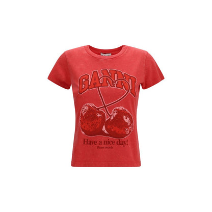 Ganni Multicolor Cotton T-Shirt