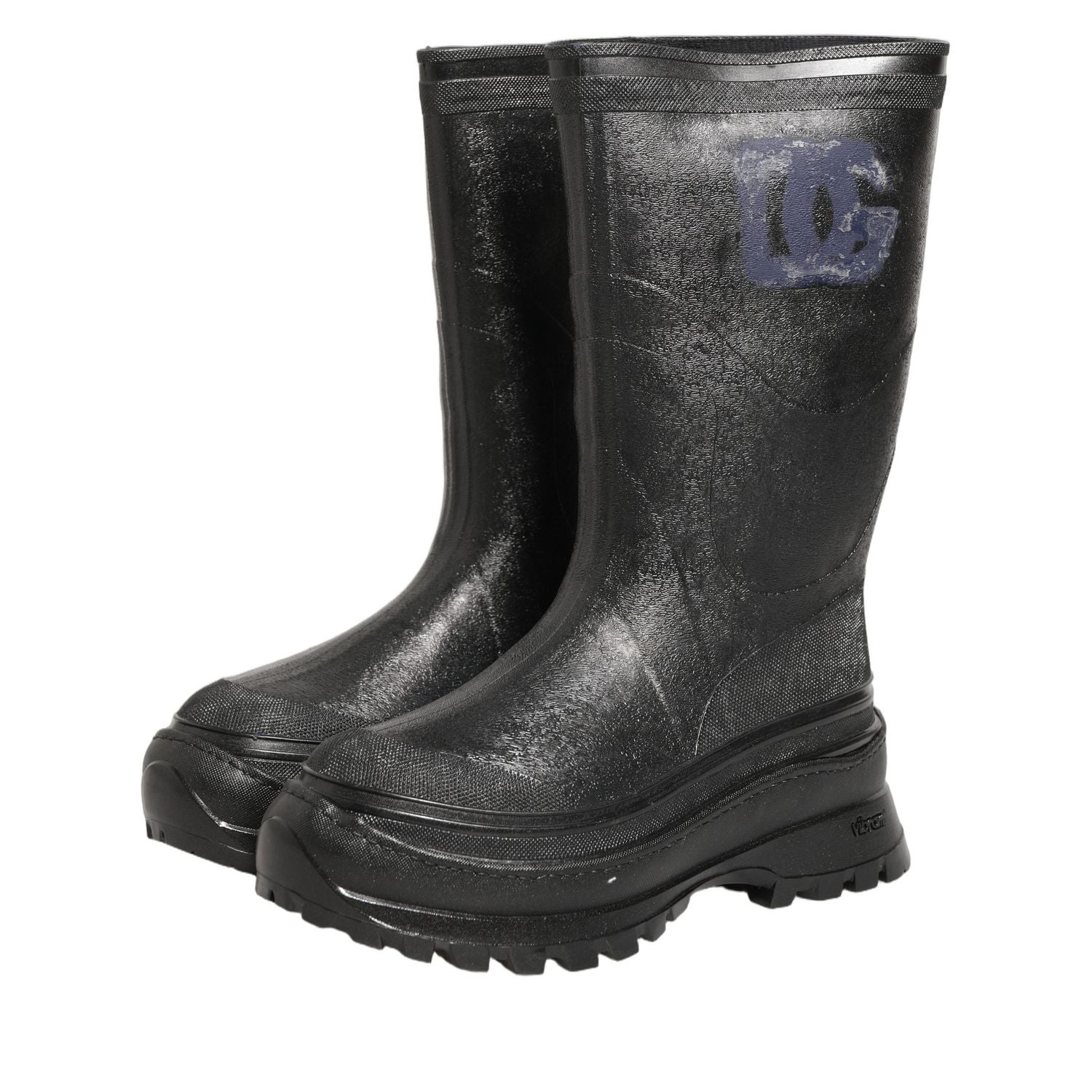Dolce & Gabbana Black PVC Pull On Rain Boots Men Shoes