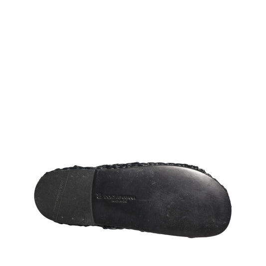 Dolce & Gabbana Black Straw Raffia Slides Sandals Flats Shoes