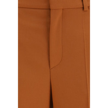 Chloé Orange Cotton Flared Pants