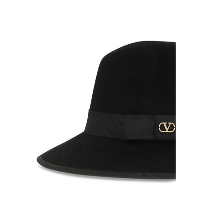 Valentino Garavani Black Cotton Fedora