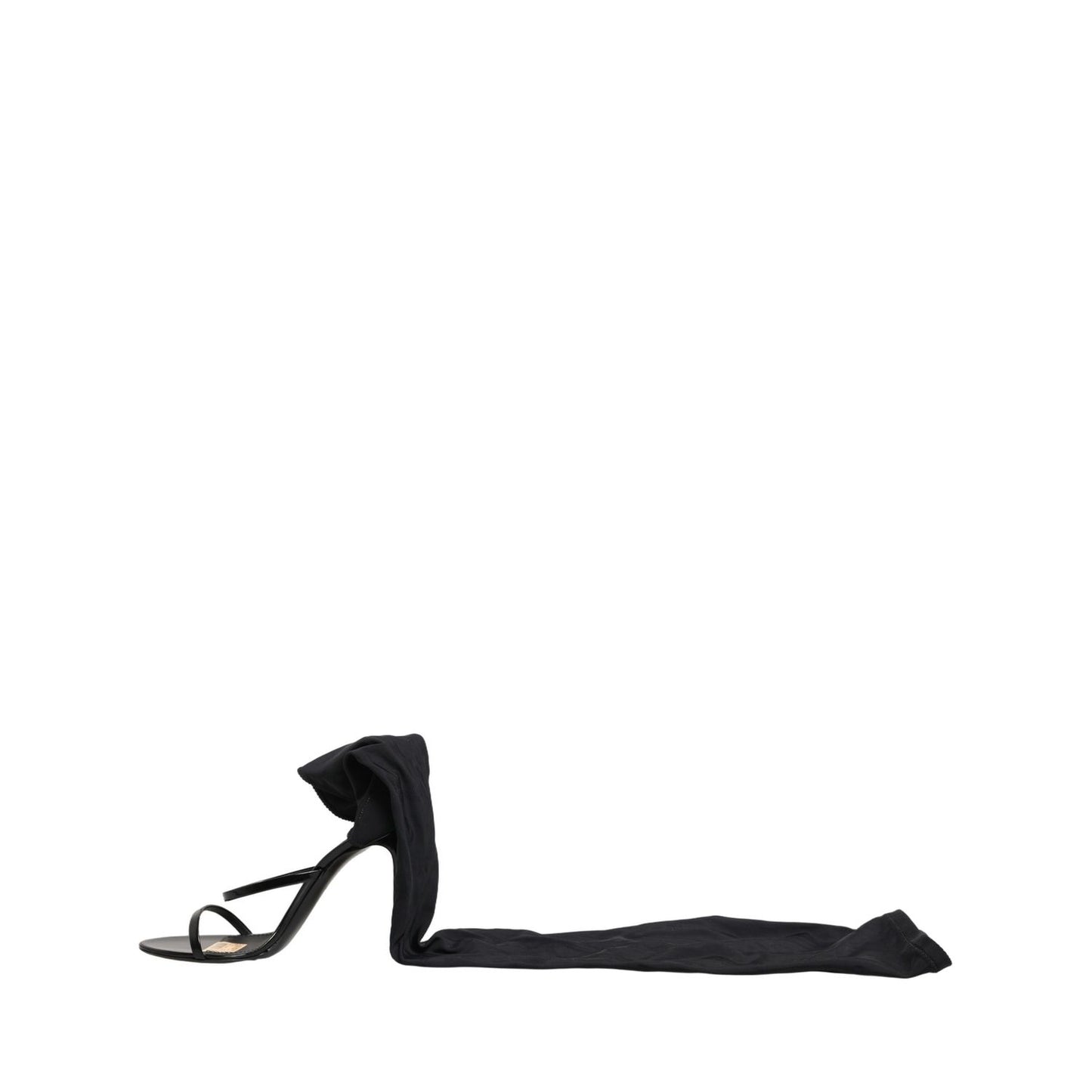 Dolce & Gabbana Stiletto Sandals Socks Knee High Boots Black