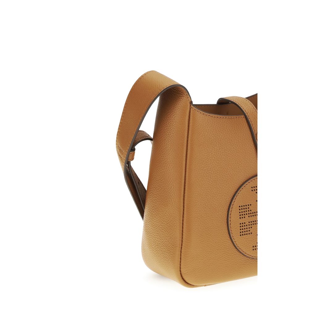 Tory Burch Brown Calf Leather Bos Taurus Shoulder Bag