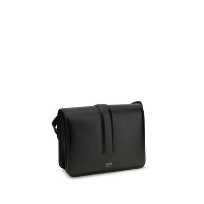 Khaite Black Calf Leather Bos Taurus Shoulder Bag