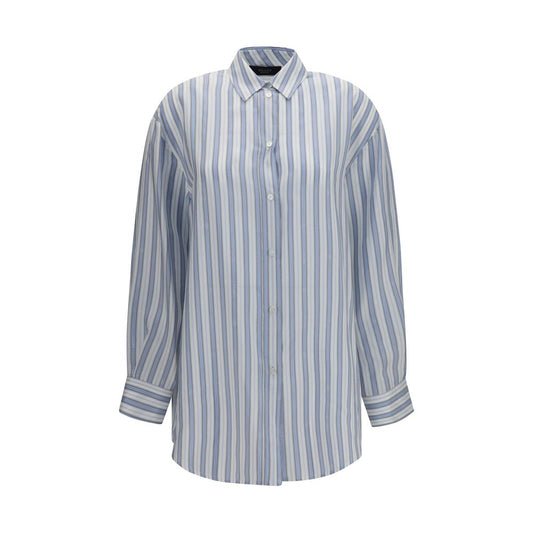 Gucci Blue Silk Shirt