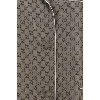 Gucci Beige Silk Dress Shirt