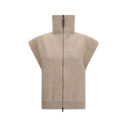 Brunello Cucinelli Beige Cashmere Cardigan
