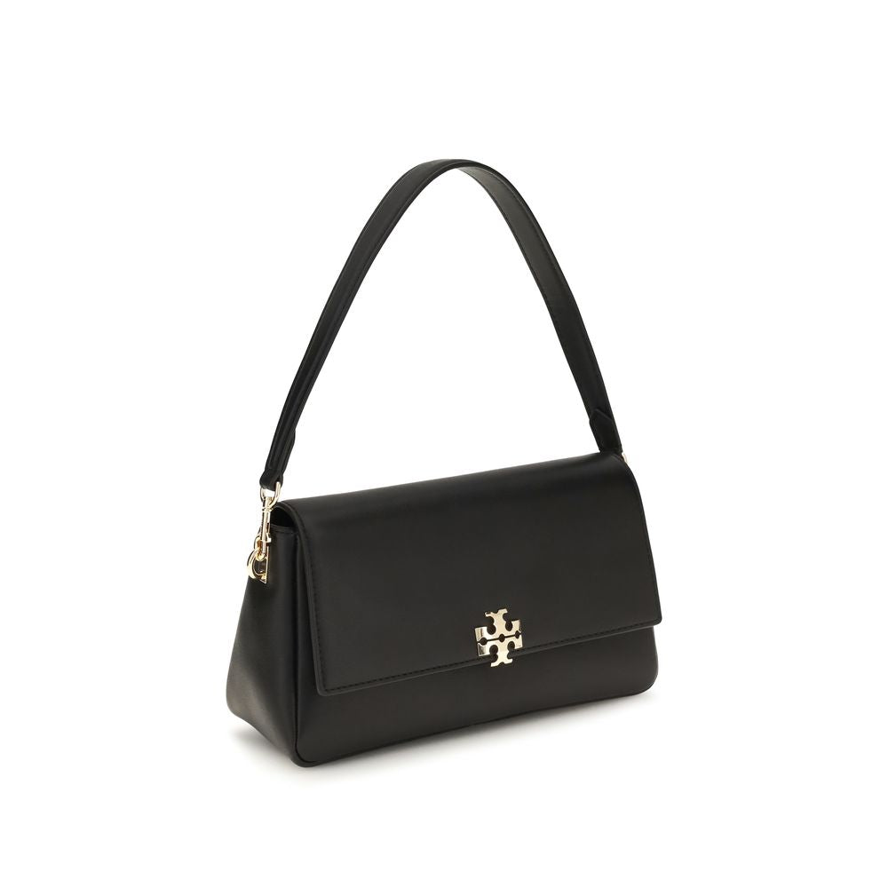 Tory Burch Black Calf Leather Bos Taurus Shoulder Bag