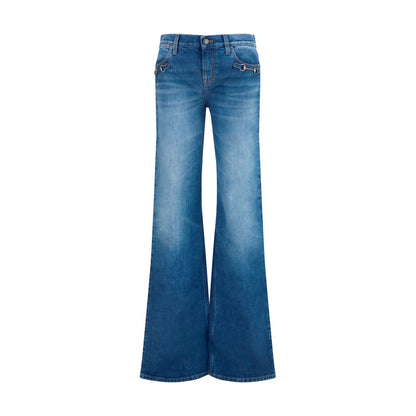 Gucci Blue Cotton Flared Jeans
