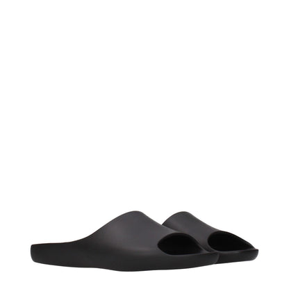 The Row Black Cotton Slippers