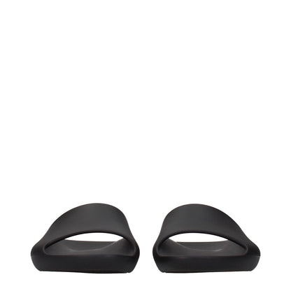 The Row Black Cotton Slippers