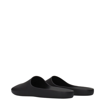 The Row Black Cotton Slippers