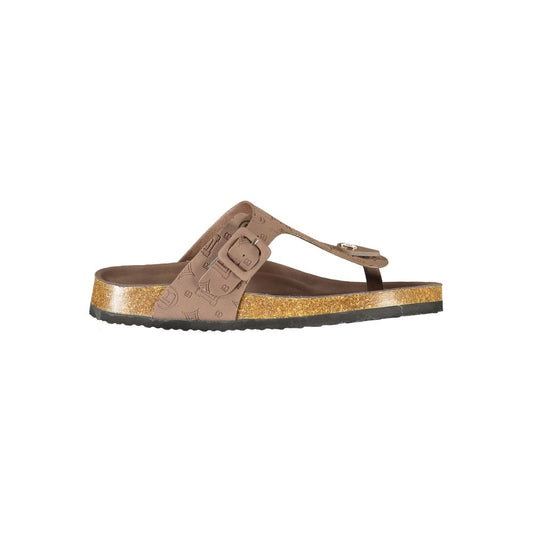 Laura Biagiotti Brown Polyurethane Women's Sandal