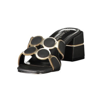 Laura Biagiotti Black Polyethylene Platform Sandals