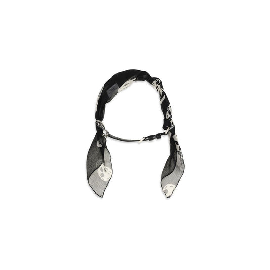 Alexander McQueen Black Silk Scarf