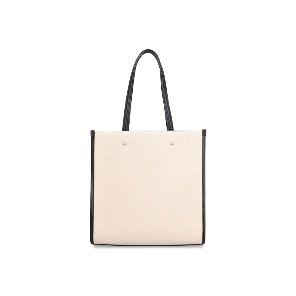 Jimmy Choo Beige Canvas Tote Bag