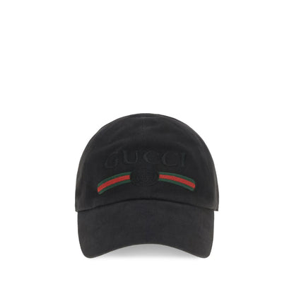 Gucci Black Cotton Cap (Baseball Hat)