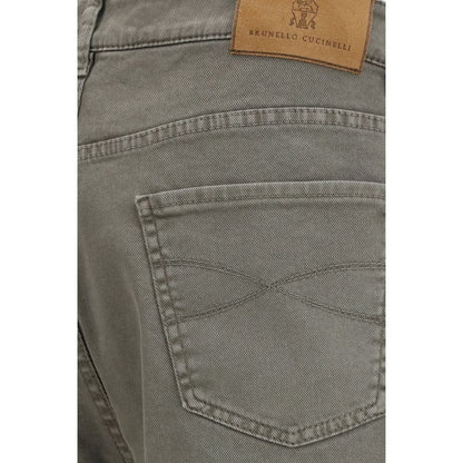 Brunello Cucinelli Bicolor Cotton Jeans Denim