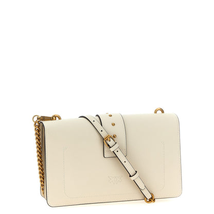 PINKO White Goatskin Crossbody Bag
