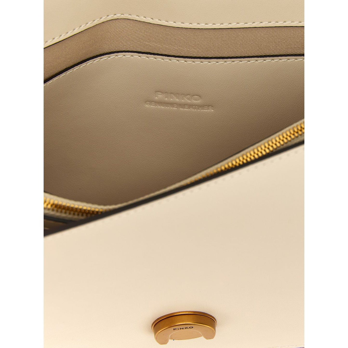 PINKO White Goatskin Crossbody Bag