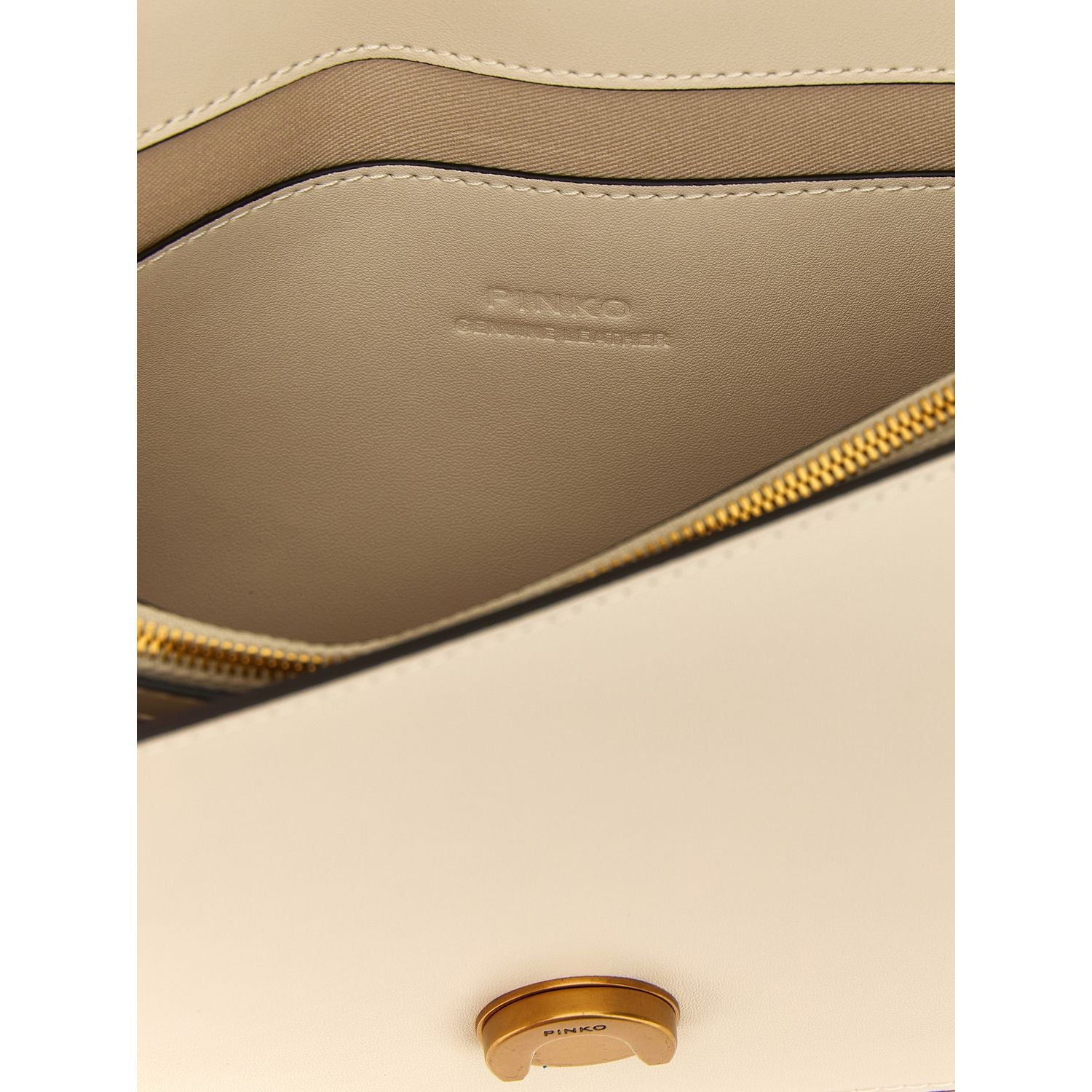 PINKO White Goatskin Crossbody Bag