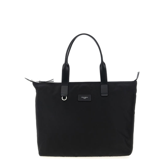 Dolce & Gabbana Black Polyamide Tote Bag