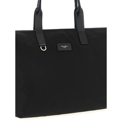 Dolce & Gabbana Black Polyamide Tote Bag