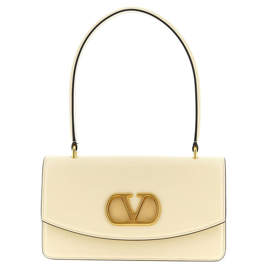 Valentino Garavani White Calfskin Shoulder Bag