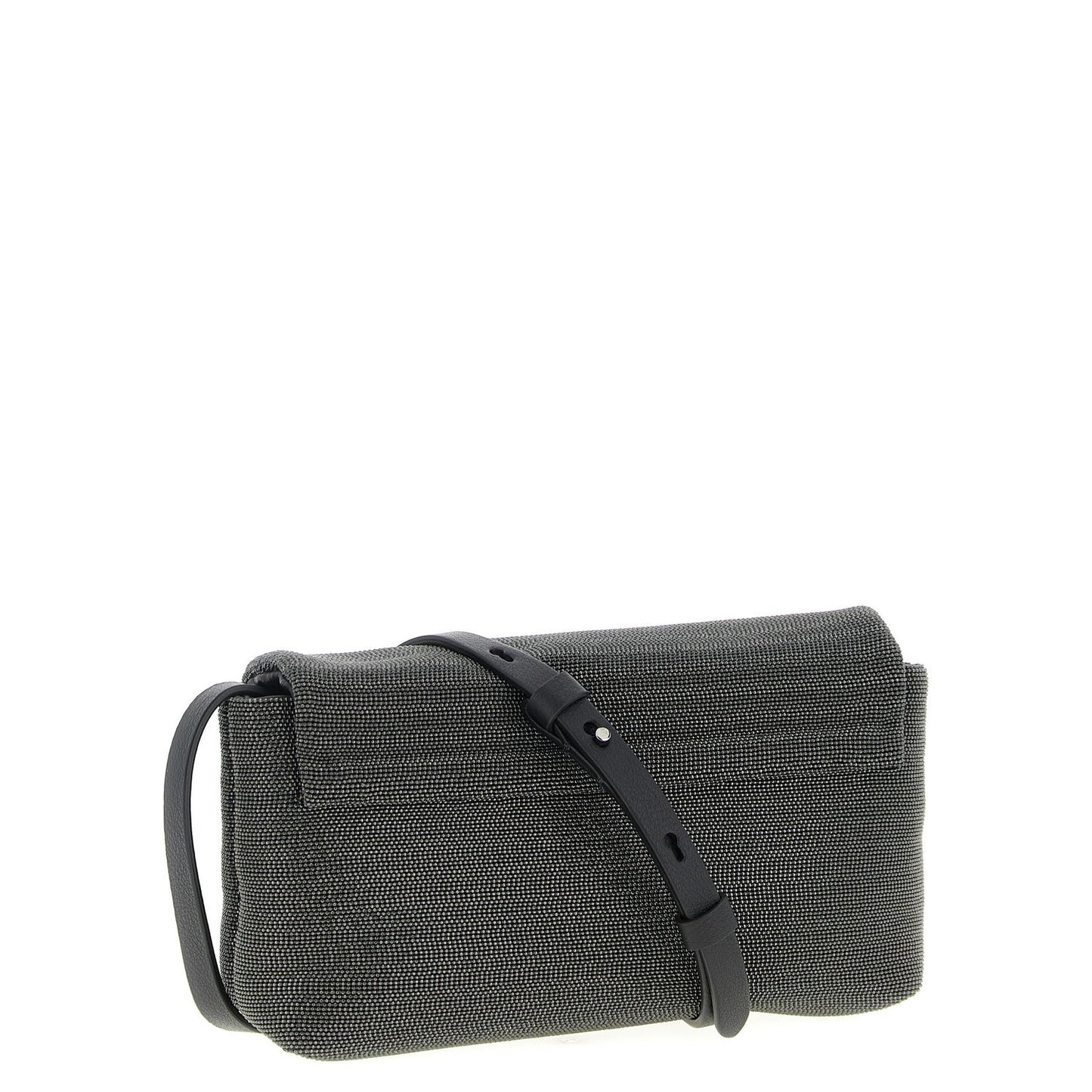 Brunello Cucinelli Black Leather Clutch Bag