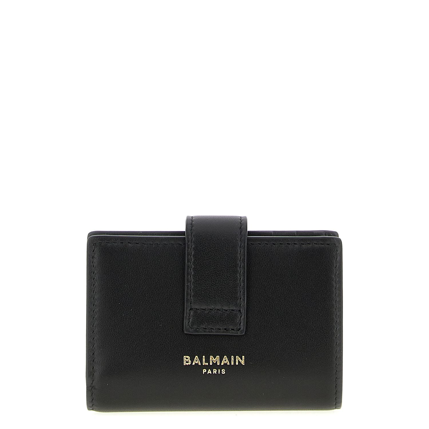 Balmain Black Lamb Leather Cardholder