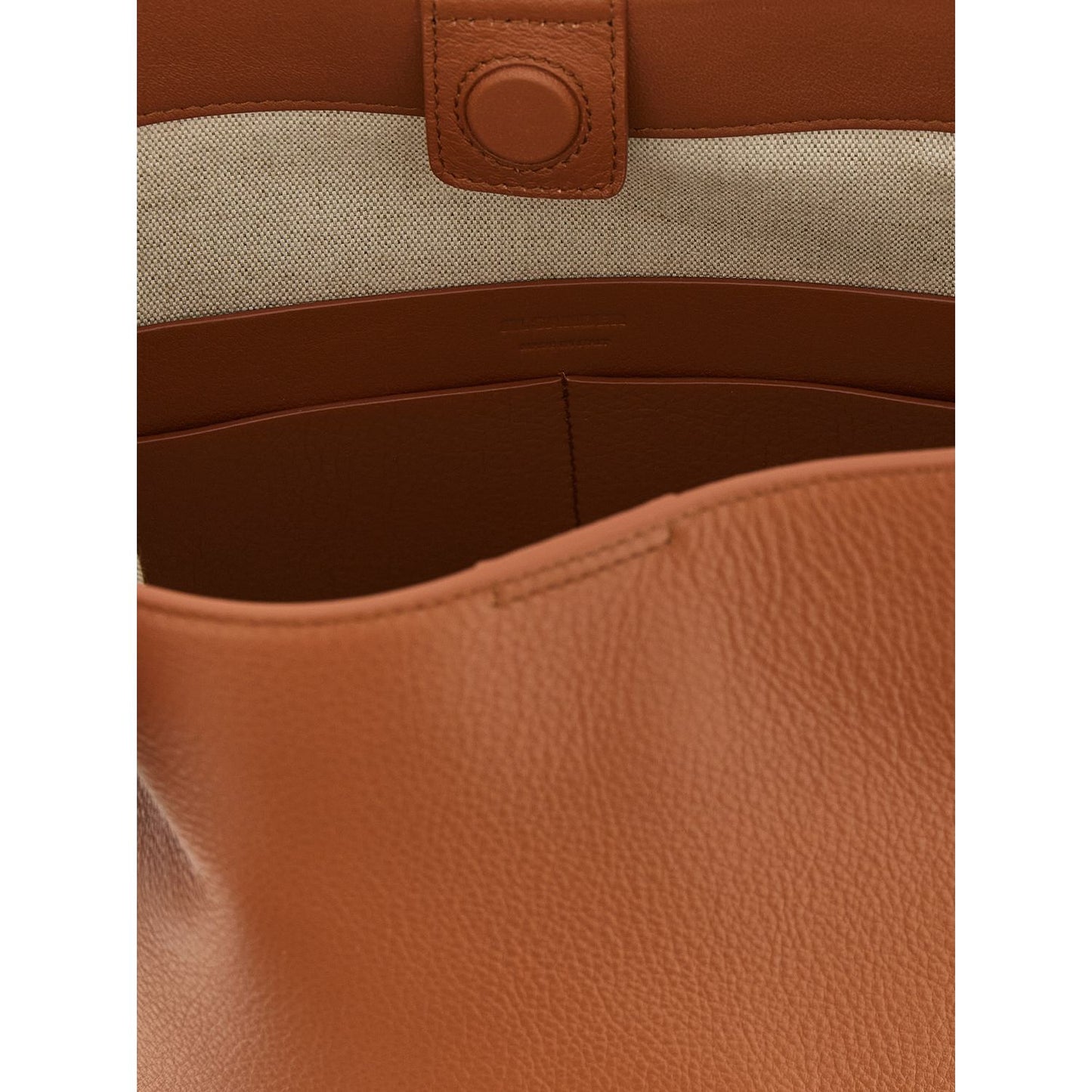 Jil Sander Brown Calfskin Shoulder Bag