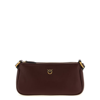 PINKO Bordeaux Cowhide Crossbody Bag