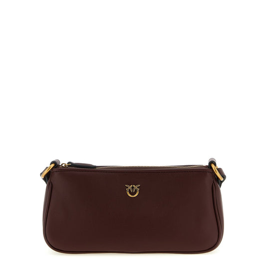 PINKO Bordeaux Cowhide Crossbody Bag