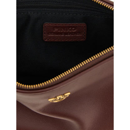 PINKO Bordeaux Cowhide Crossbody Bag