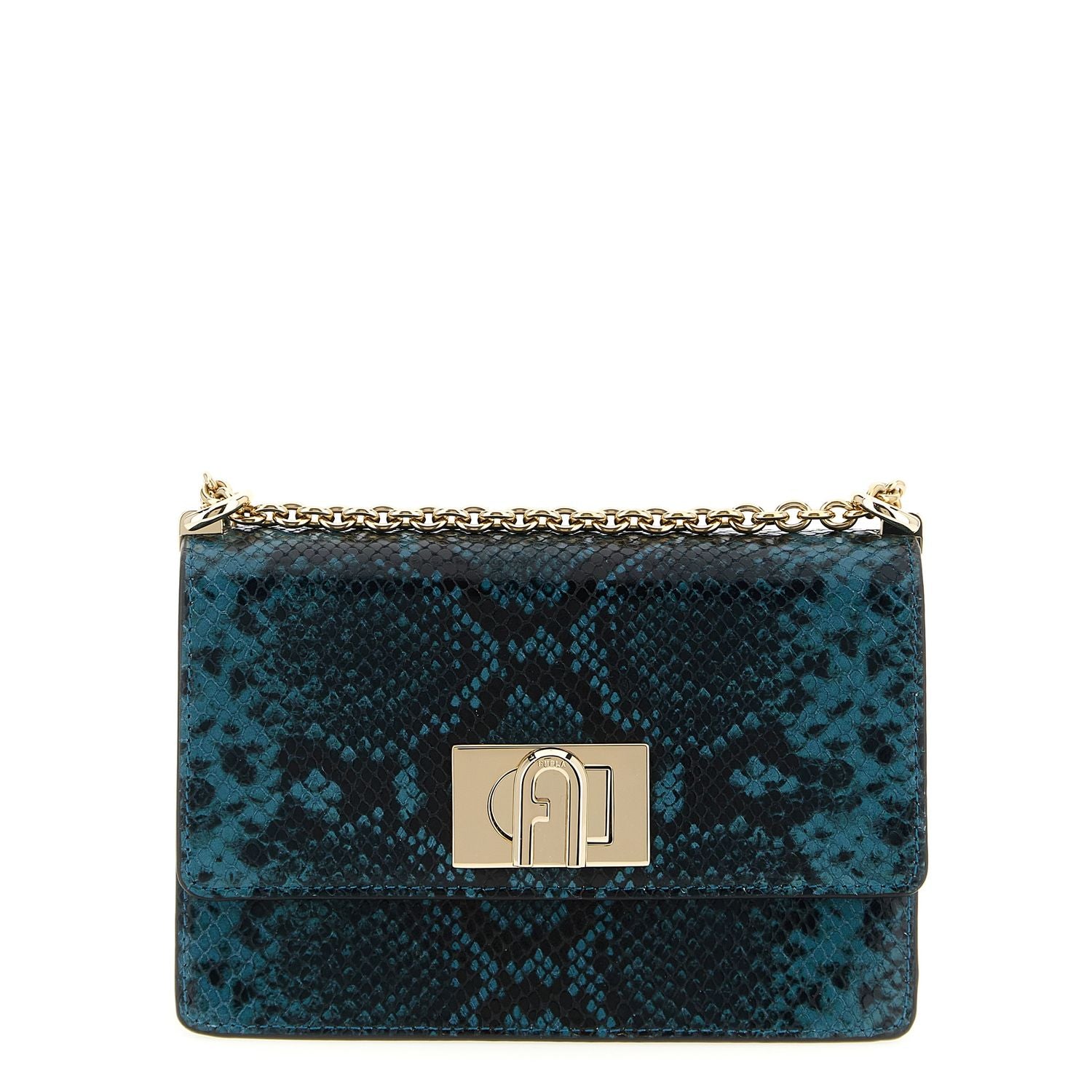 Furla Blue Goatskin Crossbody Bag