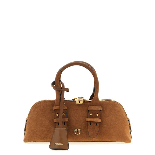PINKO Brown Cowhide Shoulder Bag