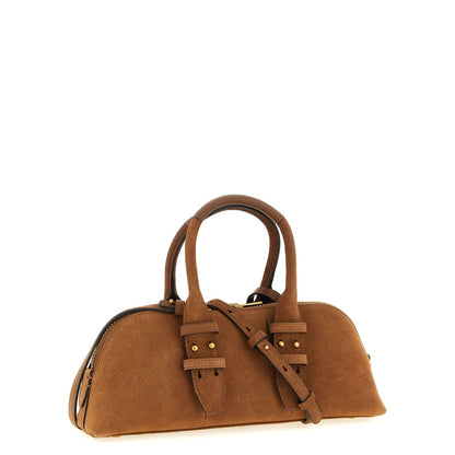 PINKO Brown Cowhide Shoulder Bag